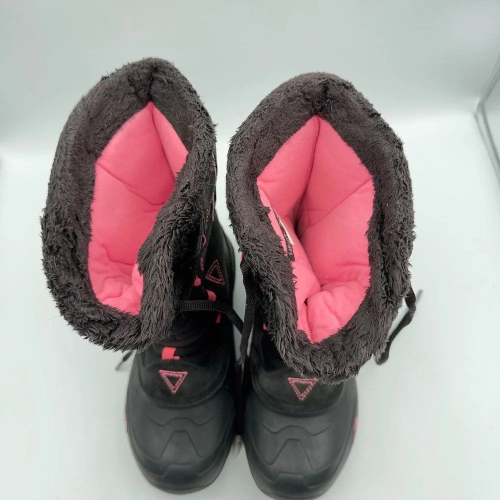 The North Face Girls Shellista Black Pink Waterproof Winter Snow Boots Size 5